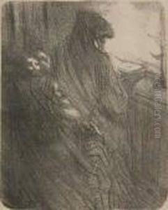 Sinai Le Priere Des Juifs Polonais (old Man Praying) by Henri De Toulouse-Lautrec