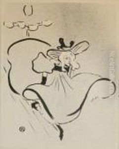 Jane Avril, Plate 1 From Le Cafe Concert by Henri De Toulouse-Lautrec