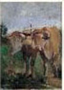 Deux Boeufs Sur Le Joug by Henri De Toulouse-Lautrec