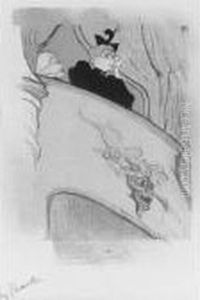 La Loge Au Mascaron Dore (delteil 16; Adhemar 72; Wittrock 15; Adriani 69) by Henri De Toulouse-Lautrec