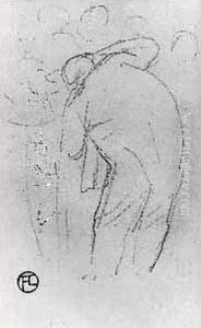 Au Crayon Noir by Henri De Toulouse-Lautrec