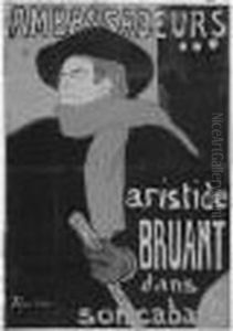 Ambassadeurs, Aristide Bruant (d. 343; A. 6; W. P4; Adr. 3) by Henri De Toulouse-Lautrec
