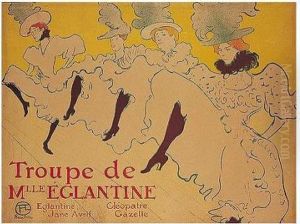 La Troupe De Mademoiselle Eglantine (w. Posters 21c) by Henri De Toulouse-Lautrec