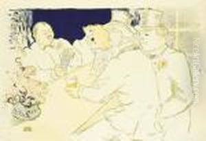 Irish And American Bar, Rue Royale--the Chap Book by Henri De Toulouse-Lautrec