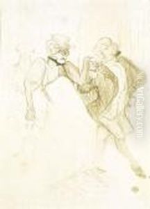 Rjane Et Galipaux, Dans Madame Sans-gne by Henri De Toulouse-Lautrec