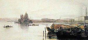 The Church of Santa Maria della Salute Venice by Edward Lear