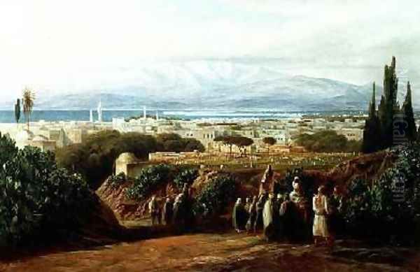 City with cemetery - view 1