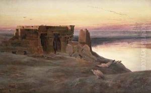 Kom Ombo Temple Egypt by Edward Lear