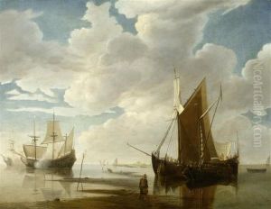 Boats In The Reedswith Fishermen