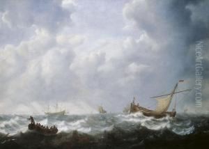 Schiffe Und Boote Auf Bewegter See