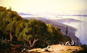 Corfu from the Hill of Gastouri by Edward Lear