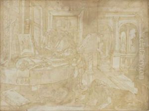 Saint Jerome Dans Son Atelier by Maarten de Vos