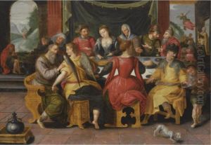 The Angel And Tobias Regaled By His Family (tob. 11:20)