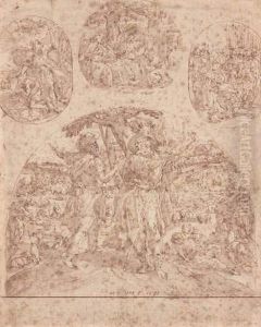 Scenes De La Vie D'abraham by Maarten de Vos