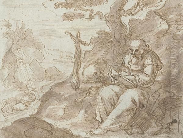 Hermit Saint In A Landscape - view 1