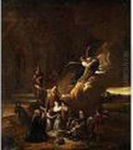 Ruckkehr Des Erzengels Raffael In Den Himmel by Jacob Willemsz de Wet the Elder