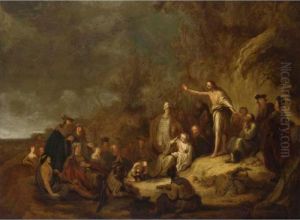 St John The Baptist Preaching To The Multitude (luke 3:1-17) by Jacob Willemsz de Wet the Elder