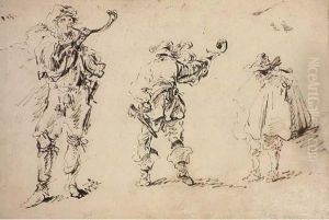 Etudes De Trois Hommes by Jacob Willemsz de Wet the Elder
