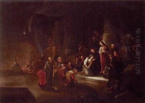 Christ And The Adultress by Jacob Willemsz de Wet the Elder