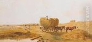 Loading Hay Near Lincoln by Peter de Wint