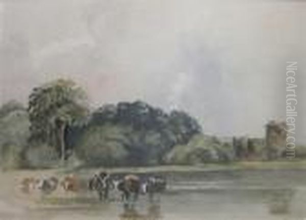 Rochester Castle With Cows In The Foreground - view 1