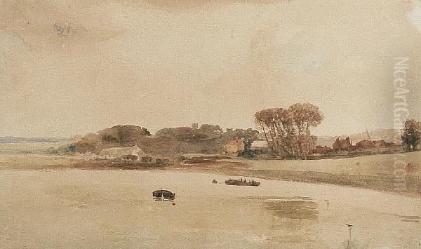 A River Scene With Houses Beyond - view 1