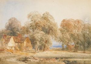 A Cottage By A Duck Pond by Peter de Wint
