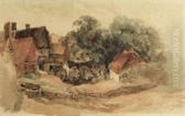Watercolour On Paper,mounted On Cardboard - view 1