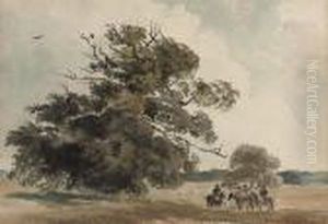 Riders Resting By A Large Tree by Peter de Wint