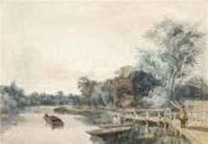From A Towpath On The Thames by Peter de Wint