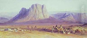 The Camel Train Condessi Mount Sinai by Edward Lear