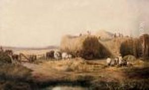 A Break From The Harvest by Peter de Wint