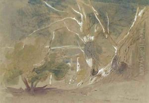 View of Europoulos, Corfu by Edward Lear