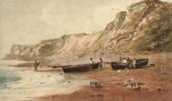 Fishermen Bringing In The Catch, Isle Of Wight - view 1