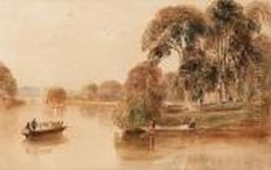 Boating On The Thames Near Richmond by Peter de Wint