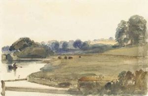 The Lake At Burghley House (recto); And Trees In An Extensive Wooded Landscape (verso) The Lake At Burghley House (recto); And Trees In An Extensive Wooded Landscape (verso)