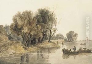 Eel Trapping by Peter de Wint
