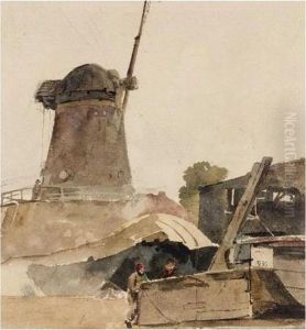 Windmill And Boatmen