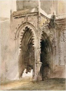 The West Porch Of The Church Of St Vincent's, Rouen
