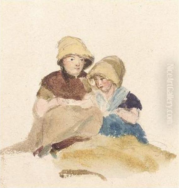 Study Of Two Girls - view 1