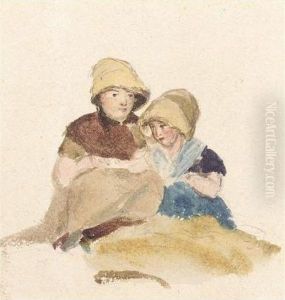 Study Of Two Girls by Peter de Wint