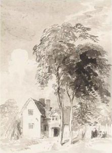 A Country Cottage Amongst Trees by Peter de Wint