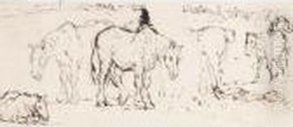 Study Of Horses - view 1