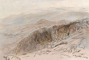 A view of Pauna, in the Ionian Islands by Edward Lear