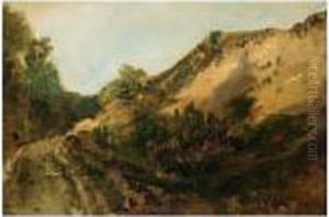 A Wooded Track, Red Hill, Lincolnshire by Peter de Wint