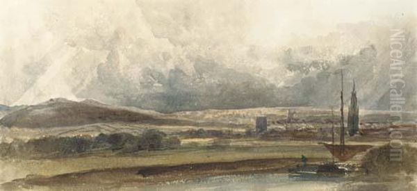 A Distant View Of Gloucester With The River Severn In The Distance - view 1