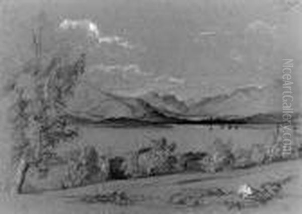 A Lake View, Possibly Buttermere From Crummock Water - view 1