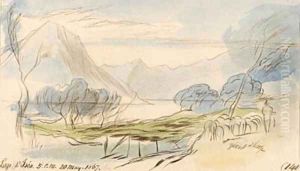 Lago d'Iseo, Lombardy, Italy by Edward Lear