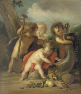 Putti With Symbols Of The Fruits Of The Earth