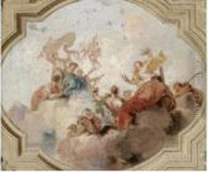 An Allegorical Representation With The Fates And Mercury by Jacob de Wit